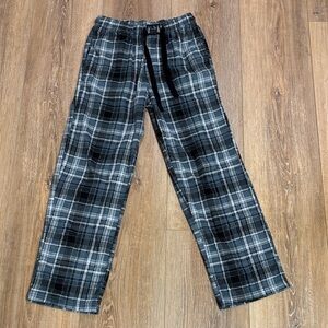Lucky Brand Black and Gray Plaid Joggers